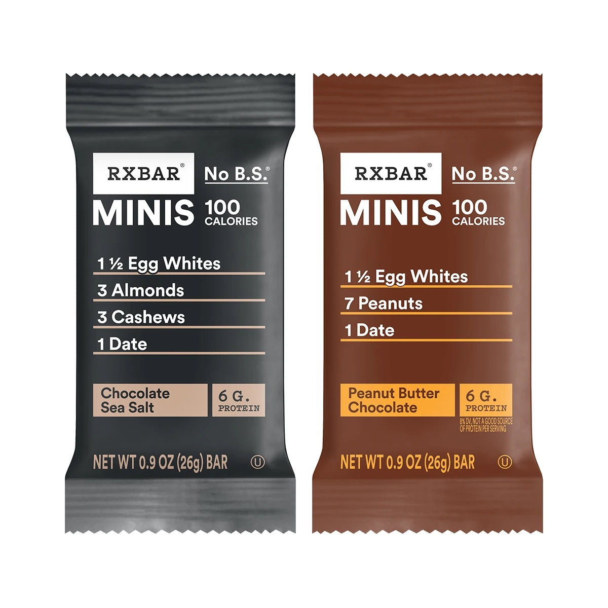 Chocolate Sea Salt & Peanut Butter Chocolate Minis | 6g Protein per Bar | RXBAR