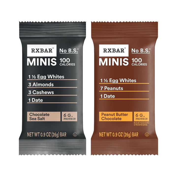 Chocolate Sea Salt & Peanut Butter Chocolate Minis | 6g Protein per Bar | RXBAR
