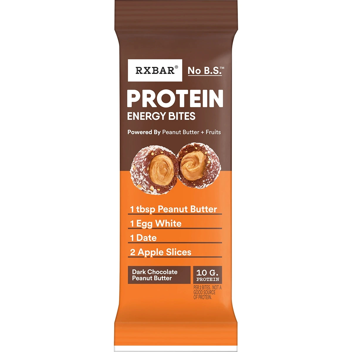 RXBAR Protein Energy Bites Dark Chocolate Peanut Butter, 10g Protein per Bar | RXBAR