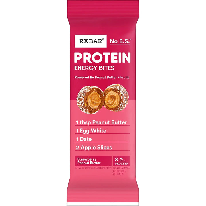 RXBAR Protein Energy Bites Strawberry Peanut Butter, 10g Protein per Bar | RXBAR