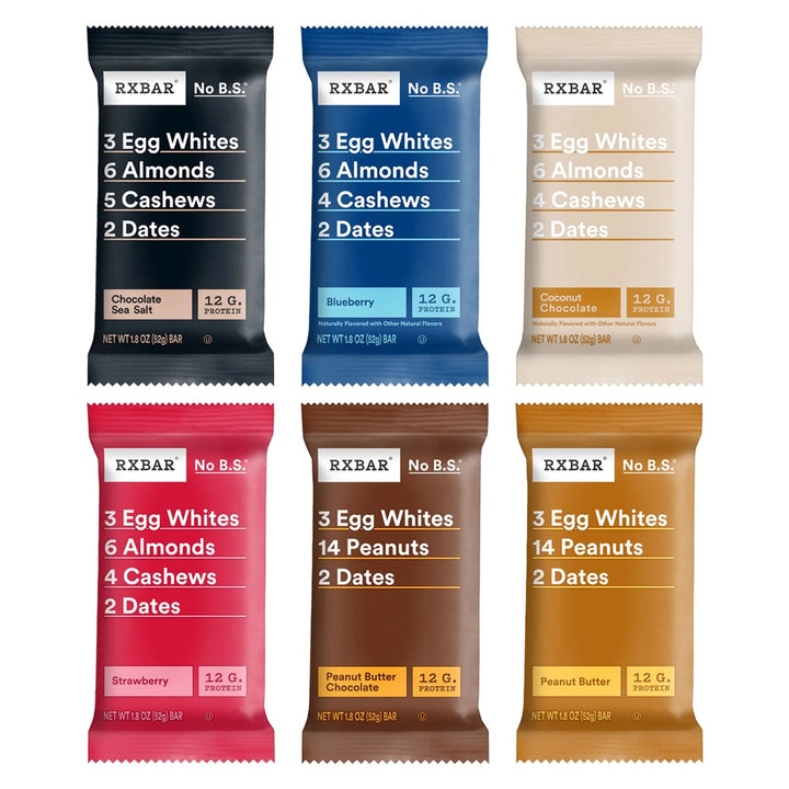 Protein Bar Variety Pack, 12 Bars | 12g Protein Each | RXBAR